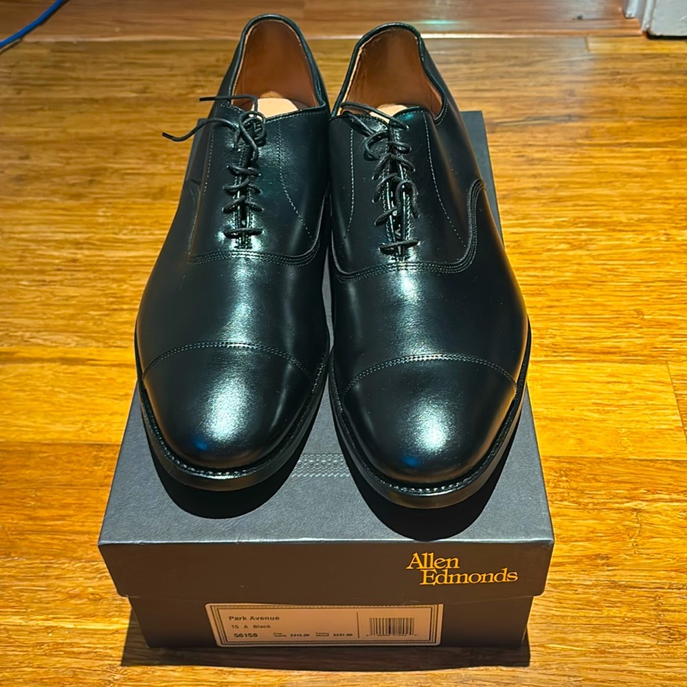 sale! NIB Allen Edmonds Park Avenue black dress shoes -15